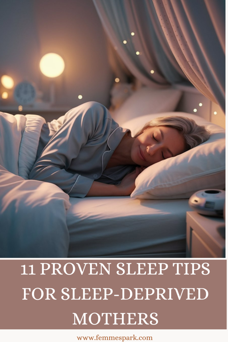 Sleeping mother finding peaceful rest - sleep tips for sleep-deprived moms