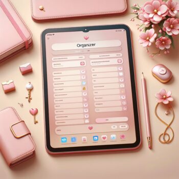 a pink and colorful sahm planner