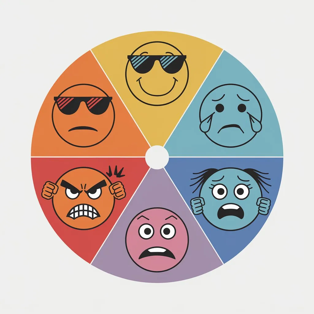 colorful feelings wheel