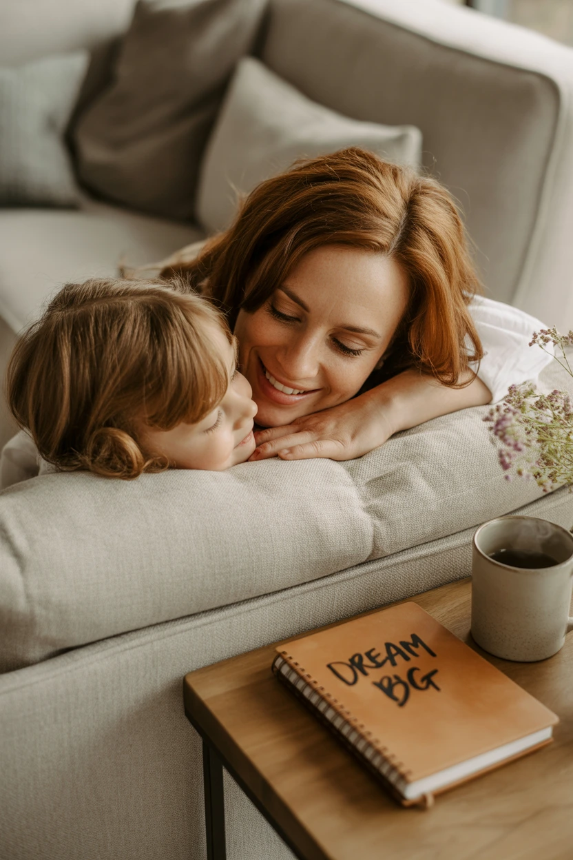 Work-at-home mom embracing motherhood and creativity during summer break

